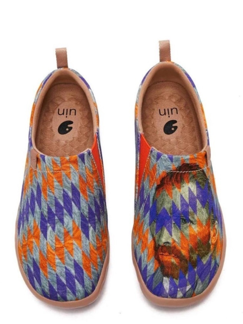 UIN Women's Boho Arty Van Gogh Slip-On flats size 9.5